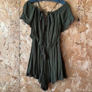 Free People Olive Romper • Size: Small